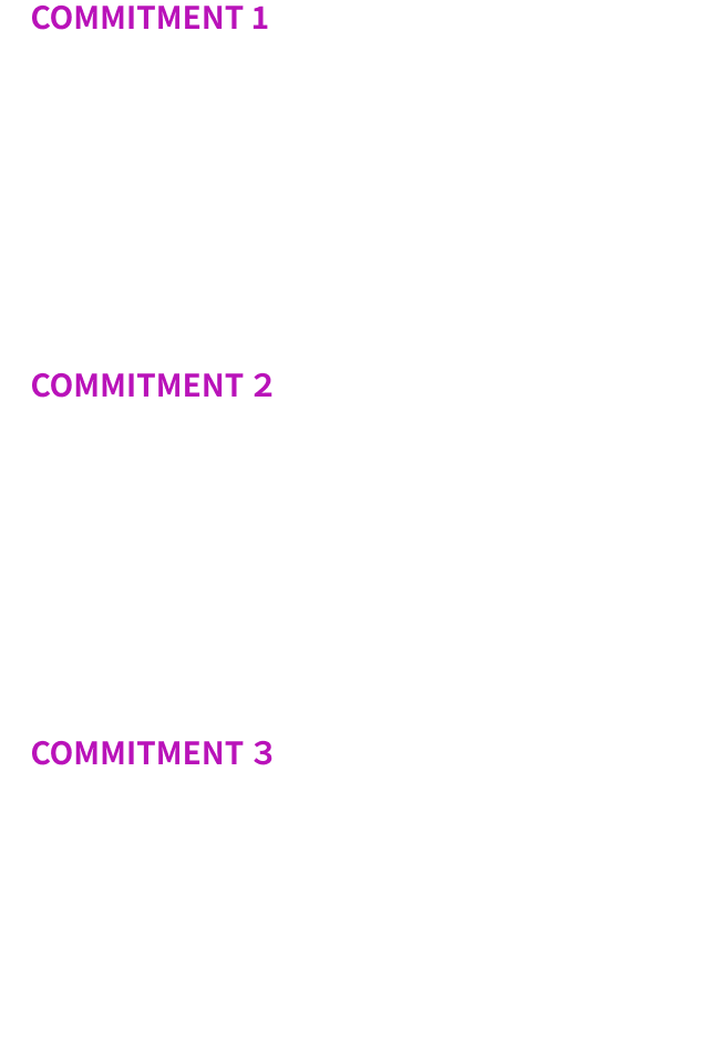 COMMITMENTのテキスト